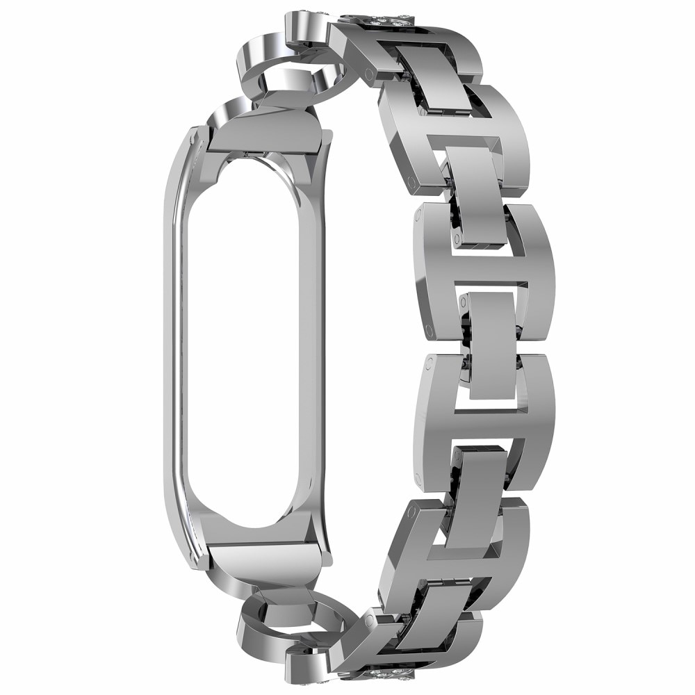 Xiaomi Mi Band 5/6 Rhinestone Bracelet Zilver