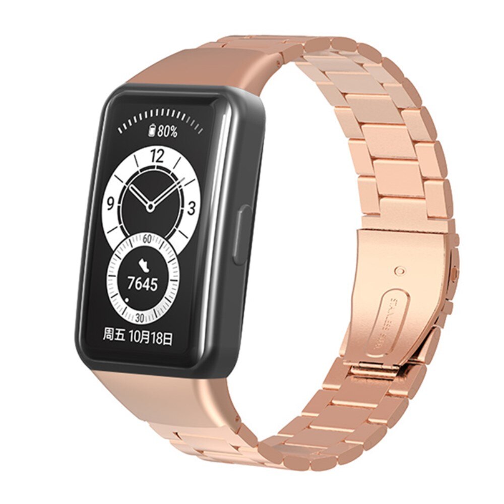 Huawei Band 6 Metalen Armband Rosé goud