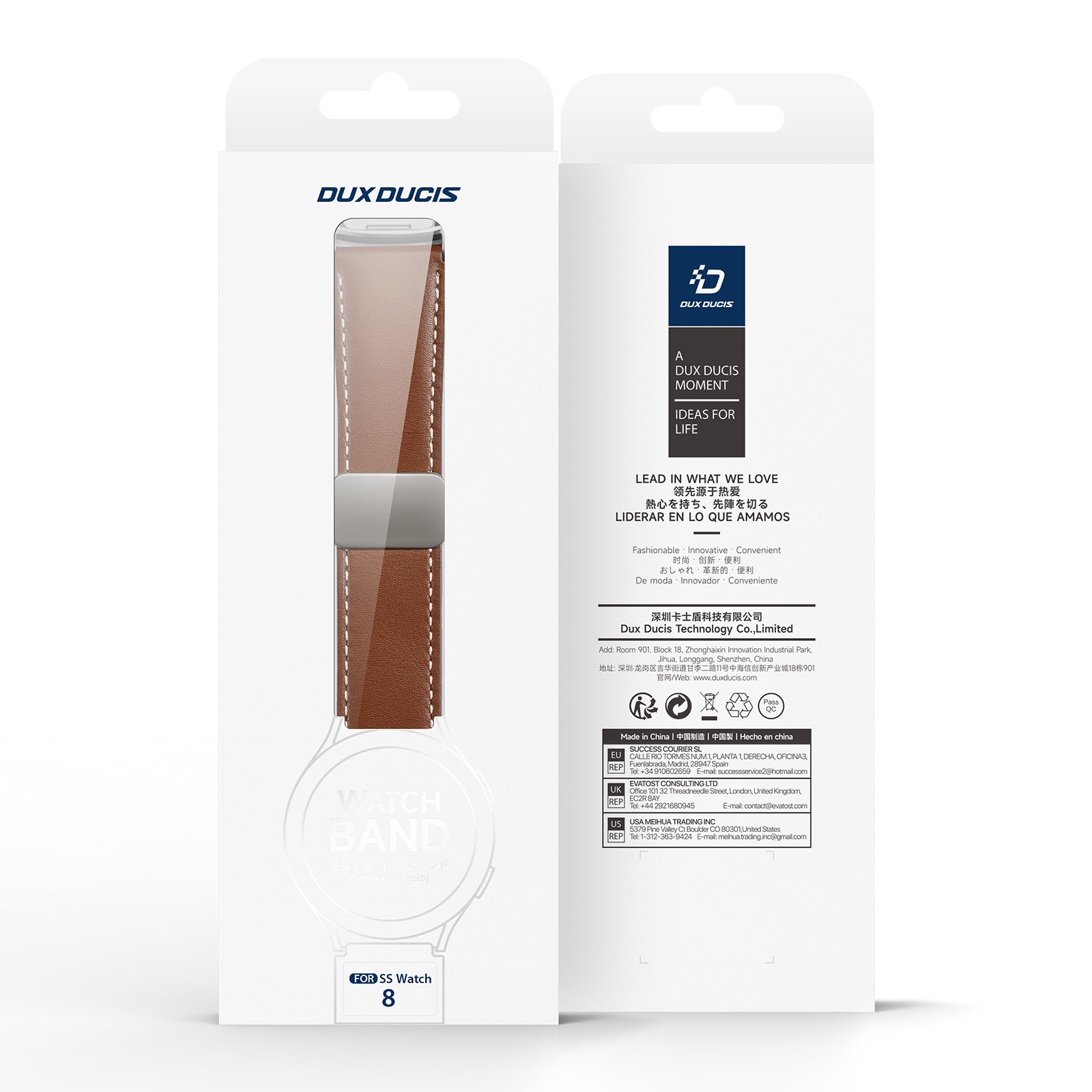 Leren Horlogeband Samsung Galaxy Watch 8 44mm Bruin