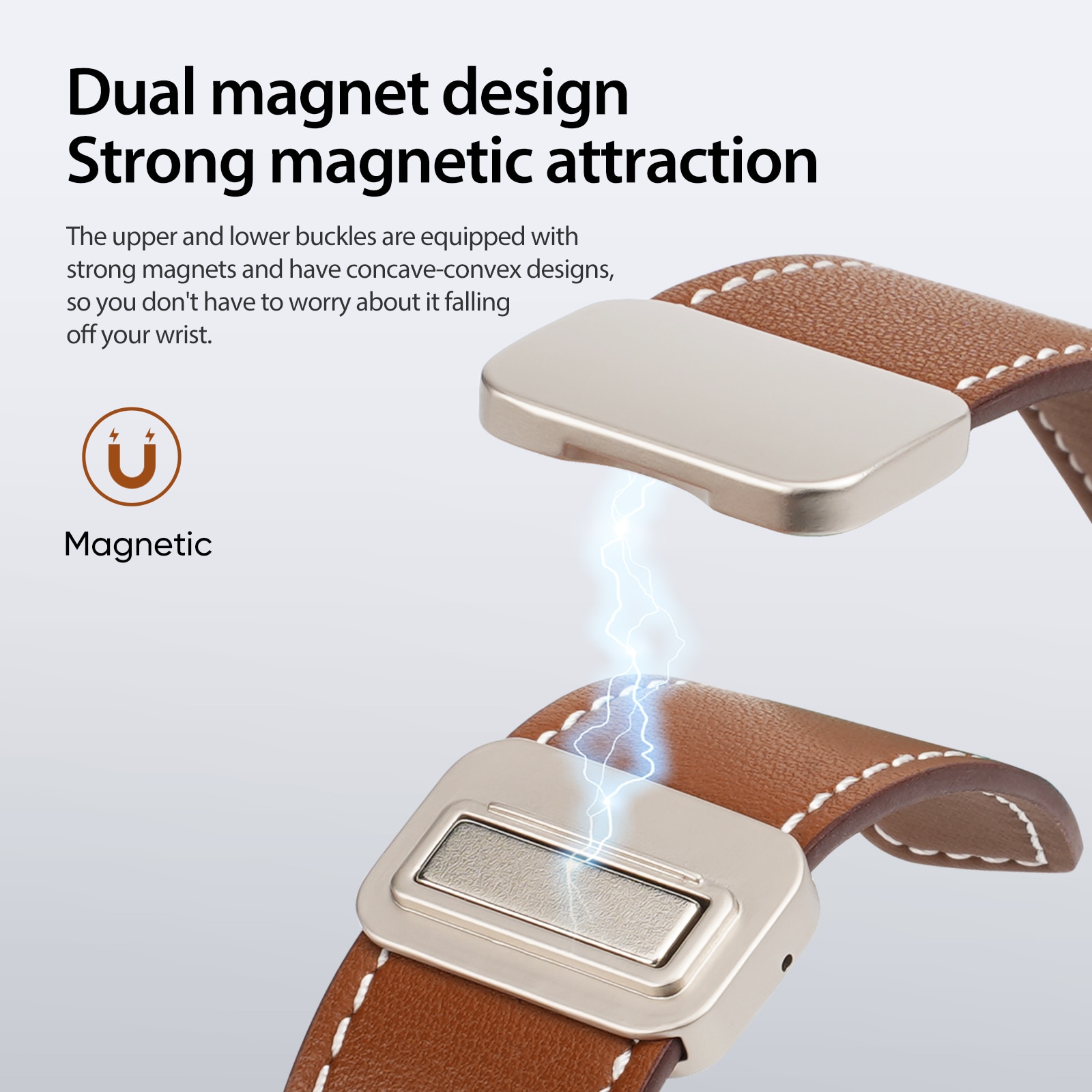 Leren Horlogeband Samsung Galaxy Watch 8 44mm Bruin