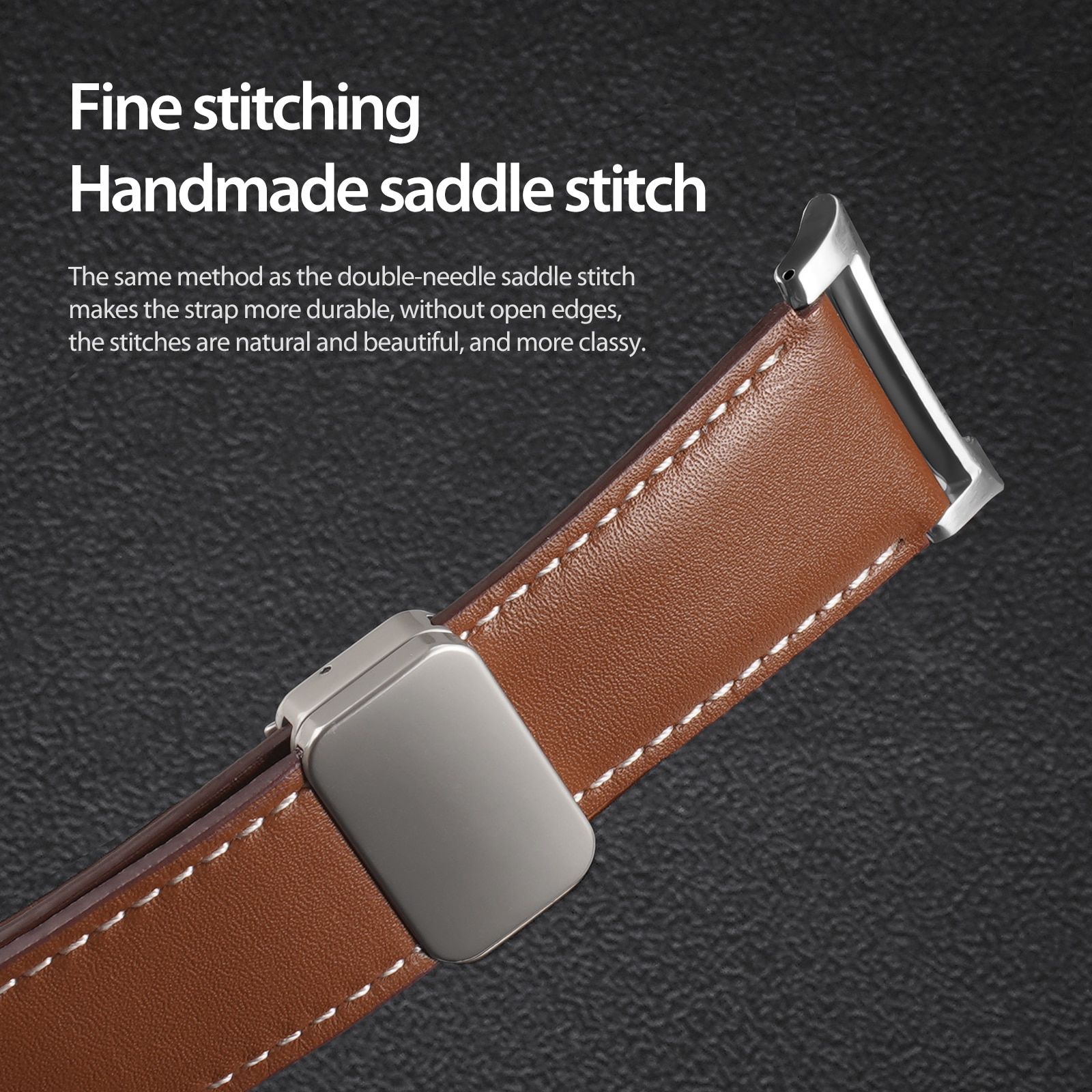 Leren Horlogeband Samsung Galaxy Watch 8 44mm Bruin