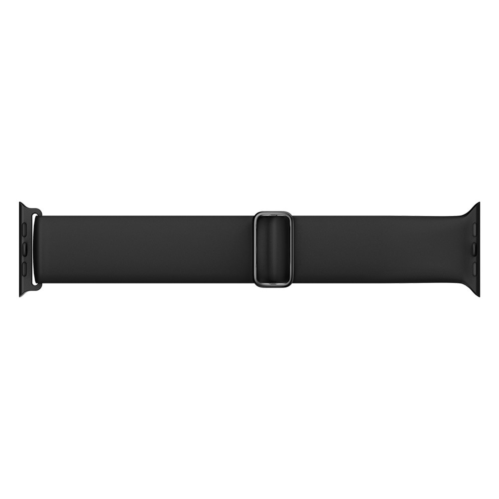 Apple Watch 44mm Elastisch silicoonbandje zwart