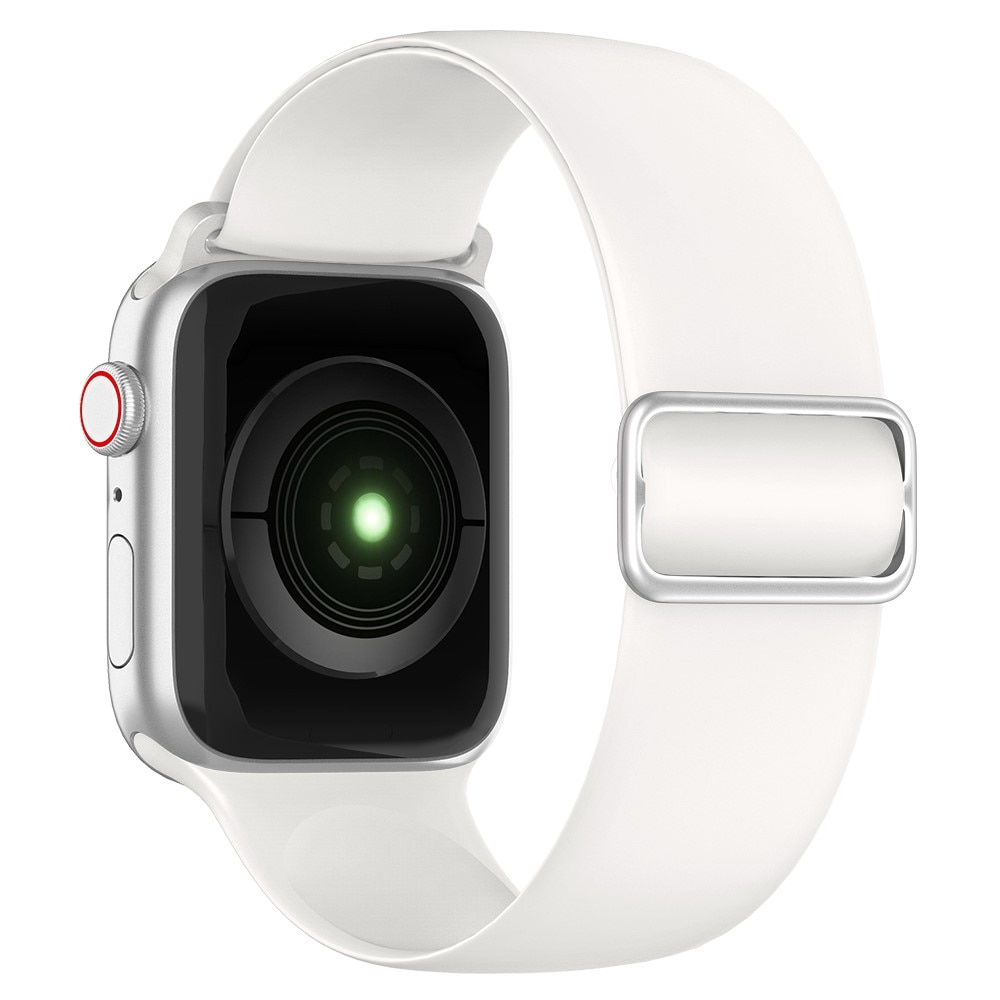 Apple Watch 45mm Series 7 Elastisch silicoonbandje wit