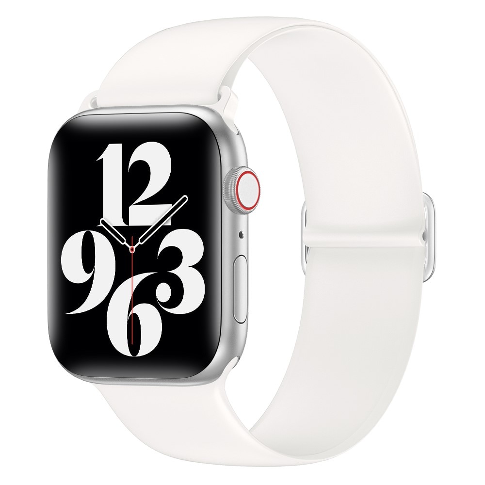 Apple Watch 45mm Series 7 Elastisch silicoonbandje wit