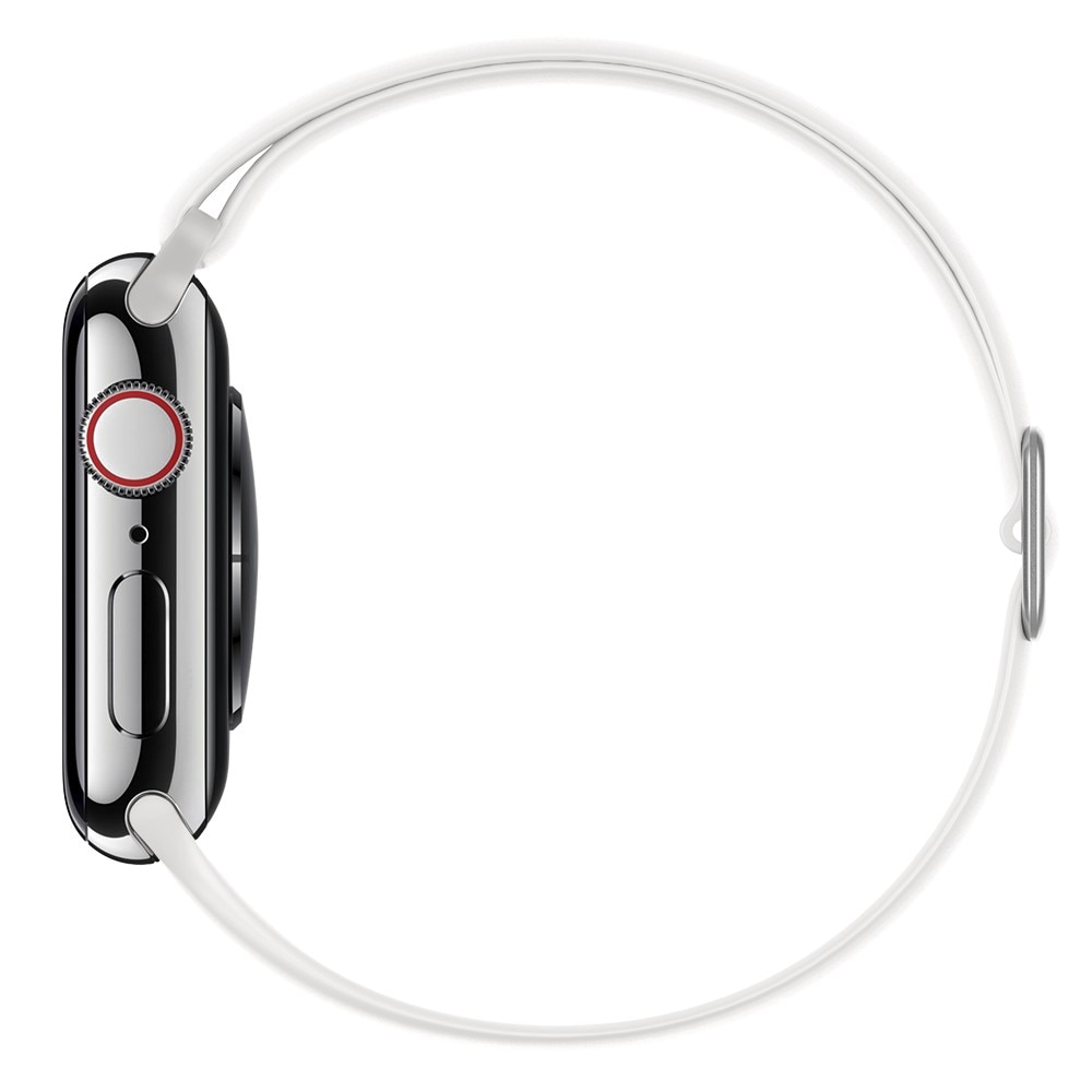 Apple Watch 45mm Series 7 Elastisch silicoonbandje wit