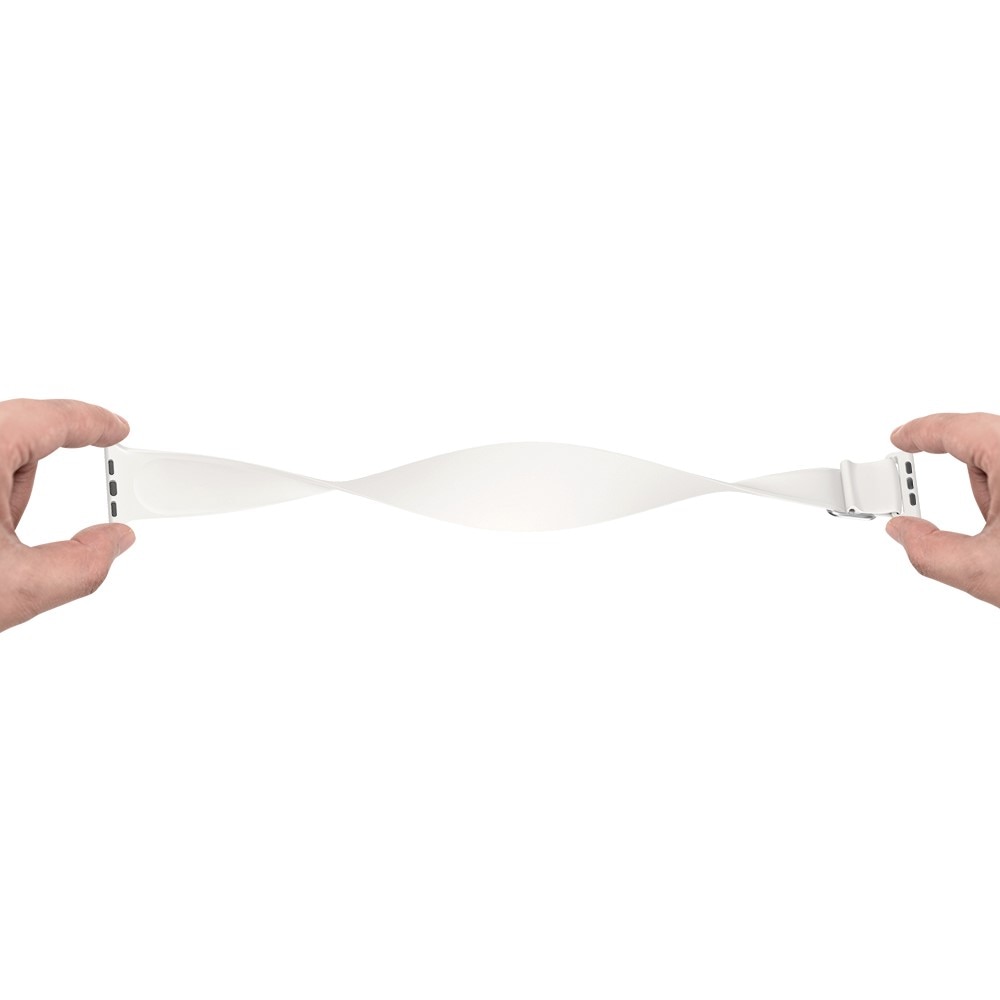 Apple Watch 42mm Elastisch silicoonbandje wit