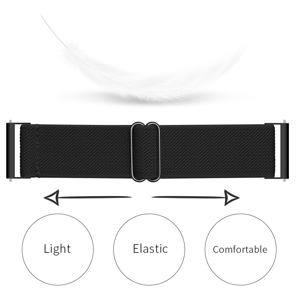 Samsung Galaxy Watch 5 44mm Elastisch Nylon bandje, zwart