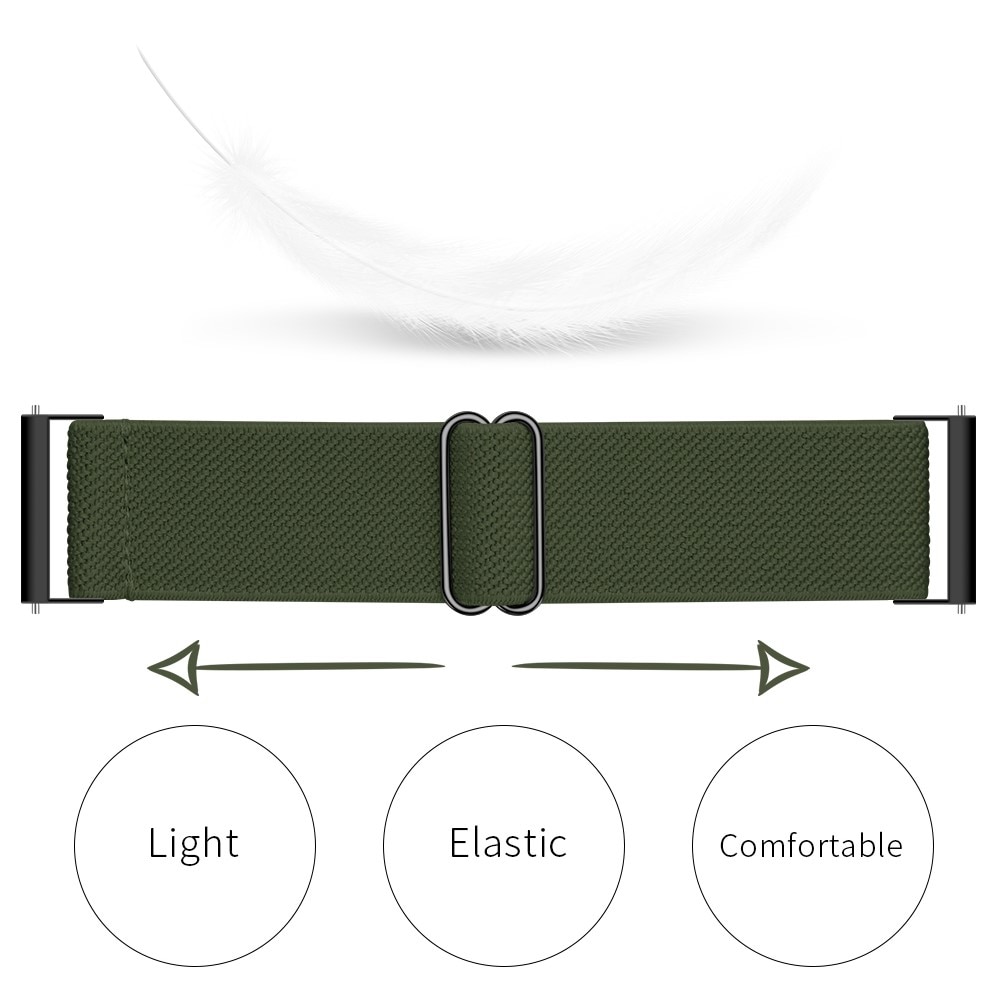 Amazfit GTS 2 Mini Elastisch Nylon bandje, donkergroen