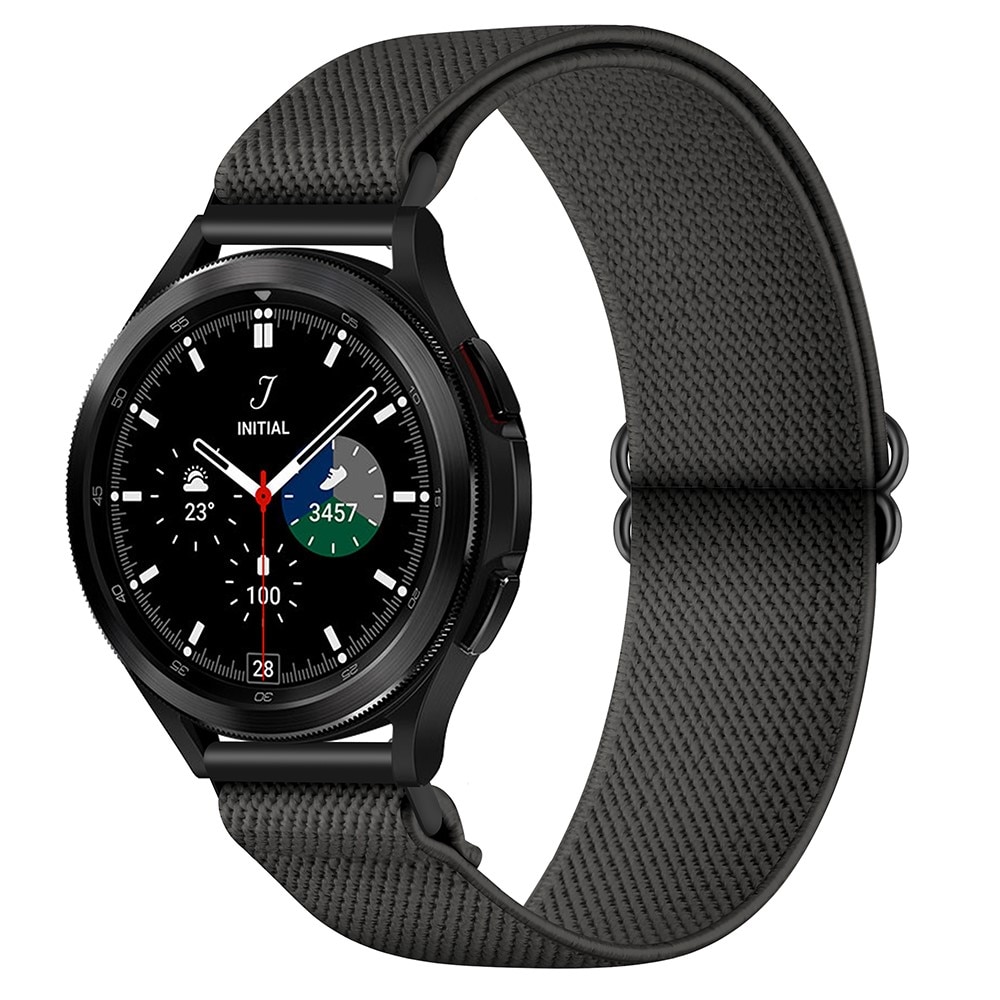 Samsung Galaxy Watch 5 Pro Elastisch Nylon bandje donker grijs