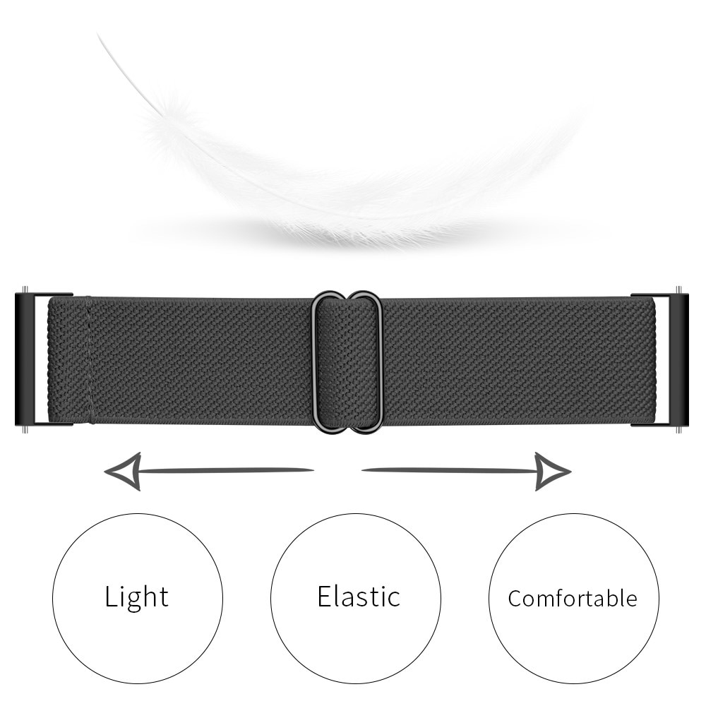 Samsung Galaxy Watch 5 Pro 45mm Elastisch Nylon bandje donker grijs