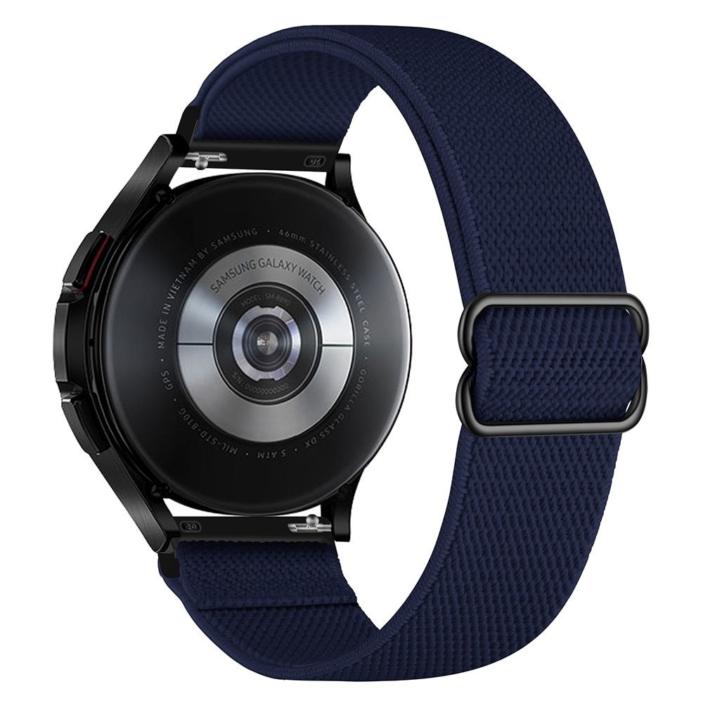Samsung Galaxy Watch 4 40/42/44/46mm Elastisch Nylon bandje, donkerblauw