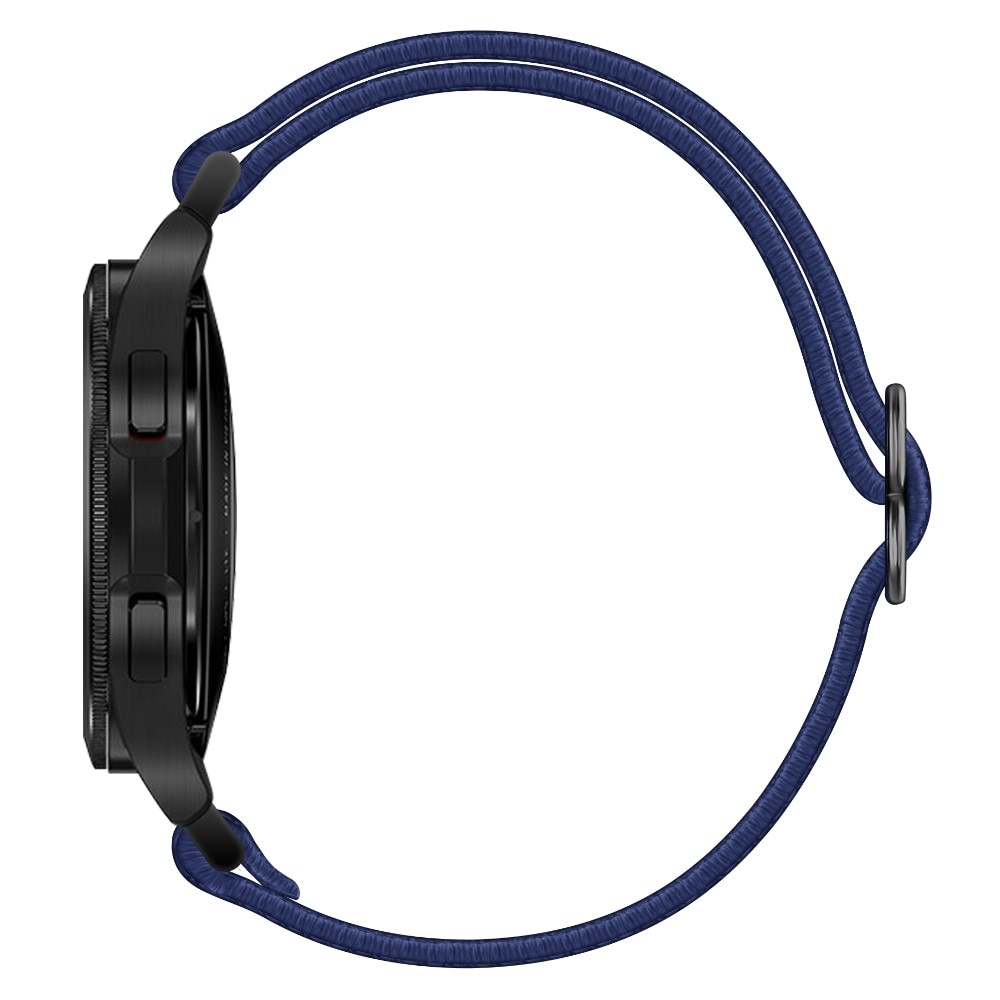 Samsung Galaxy Watch 4 44mm Elastisch Nylon bandje, donkerblauw