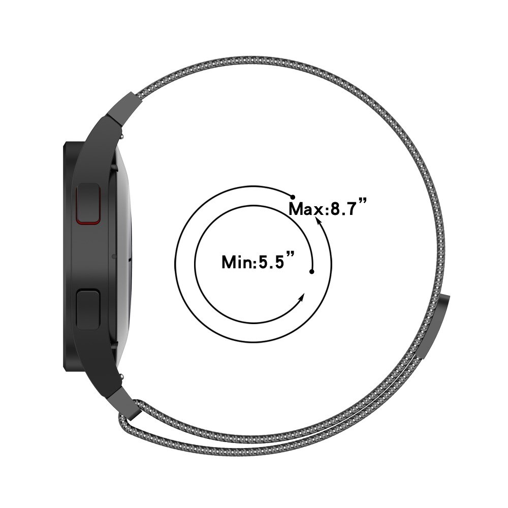 Samsung Galaxy Watch 6 Classic 43mm Full Fit Milanese bandje, rosé goud