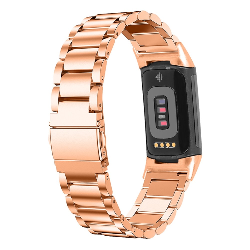 Fitbit Charge 5 Metalen Armband Rosé goud
