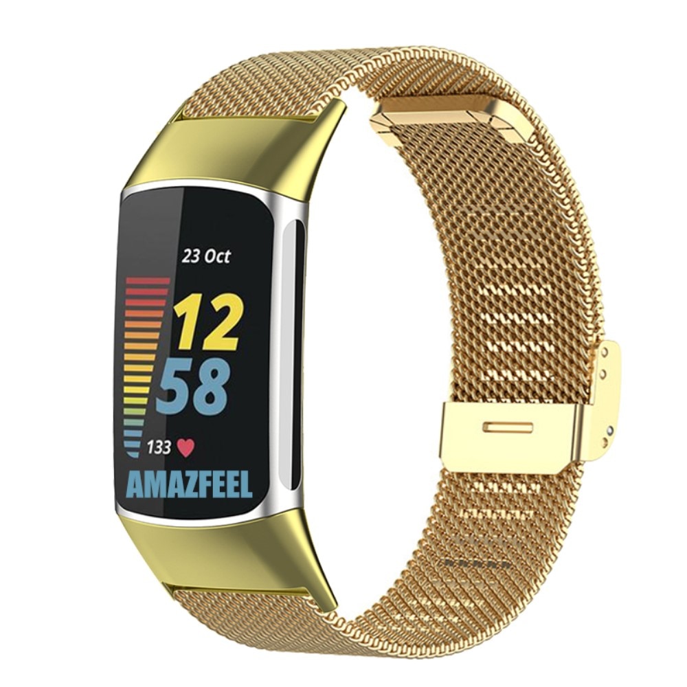 Fitbit Charge 5 Armband Mesh Gold