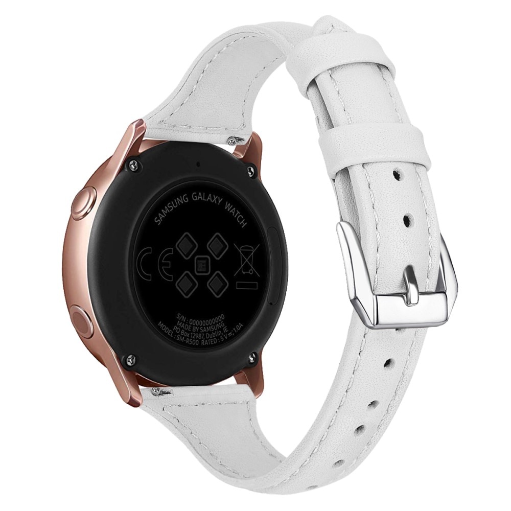 Samsung Galaxy Watch 4 Classic 42mm Slim Leren bandje wit