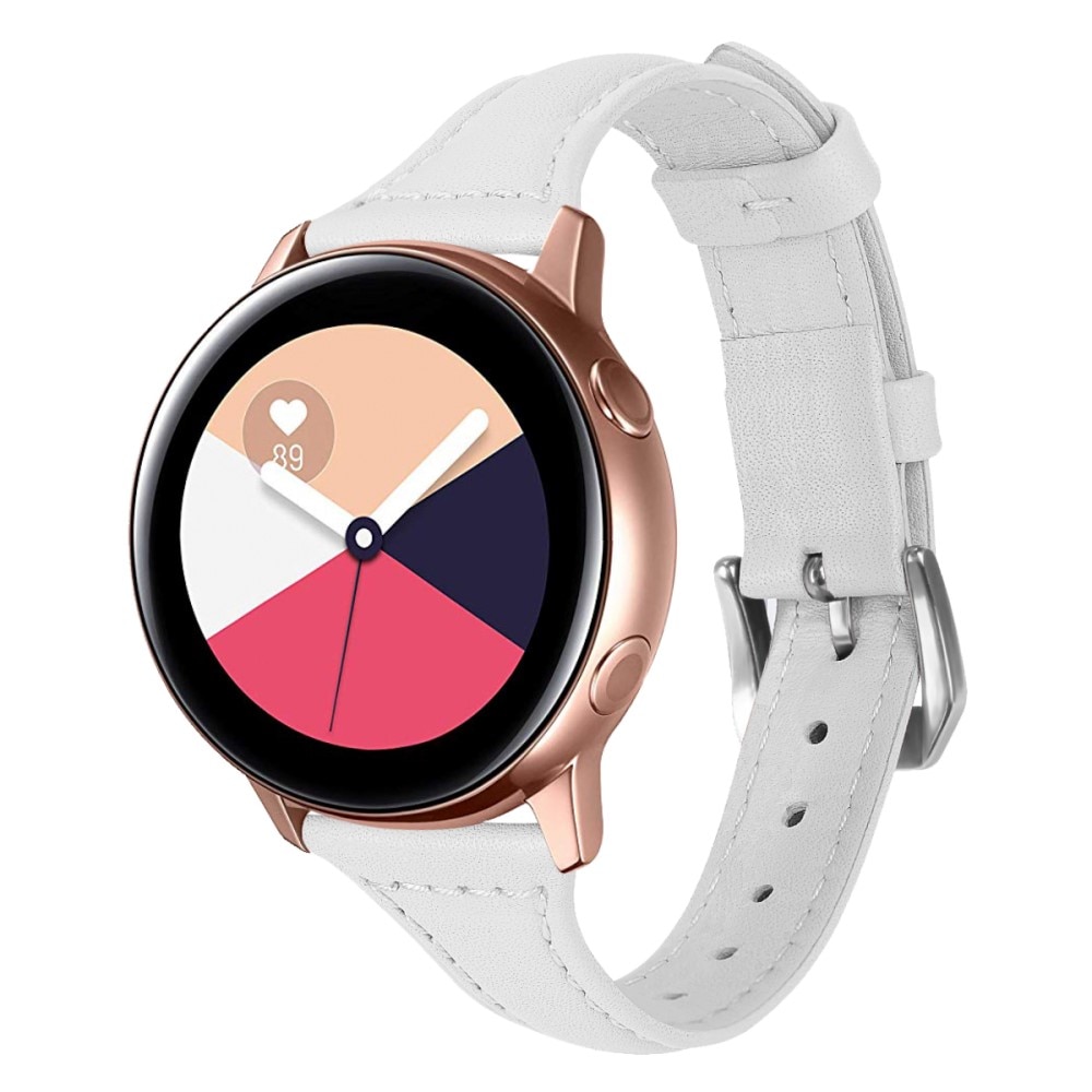 Samsung Galaxy Watch 5 40mm Slim Leren bandje Wit