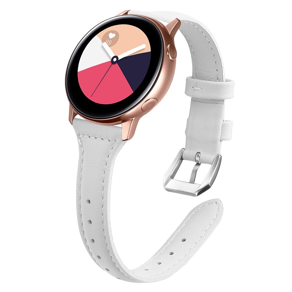 Samsung Galaxy Watch 42mm Slim Leren bandje Wit