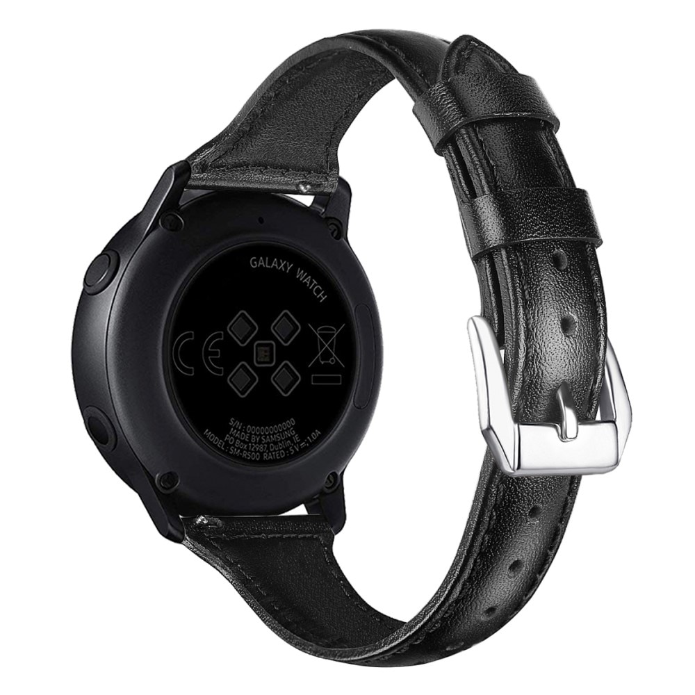 Samsung Galaxy Watch 4 40mm Slim Leren bandje zwart