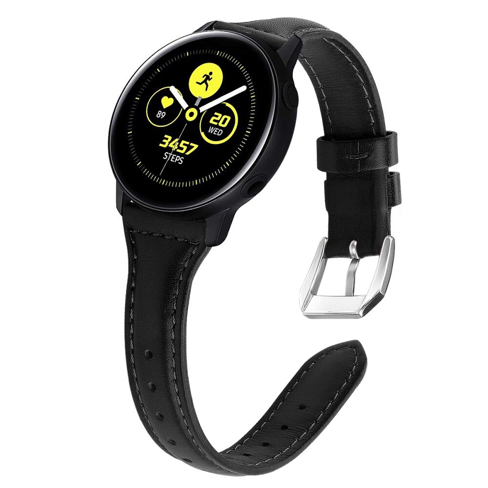 Samsung Galaxy Watch 5 44mm Slim Leren bandje Zwart