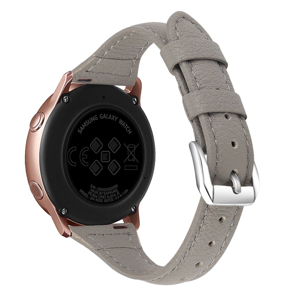 Samsung Galaxy Watch Active 2 44mm Slim Leren bandje grijs