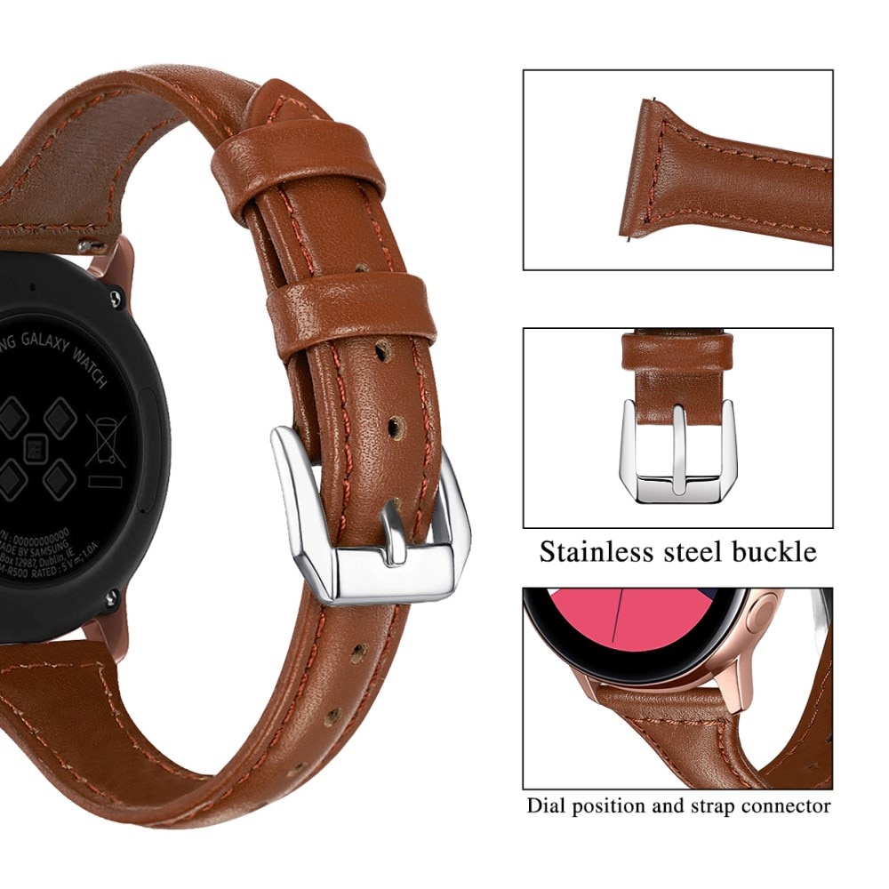 Samsung Galaxy Watch 6 Classic 43mm Slim Leren bandje bruin