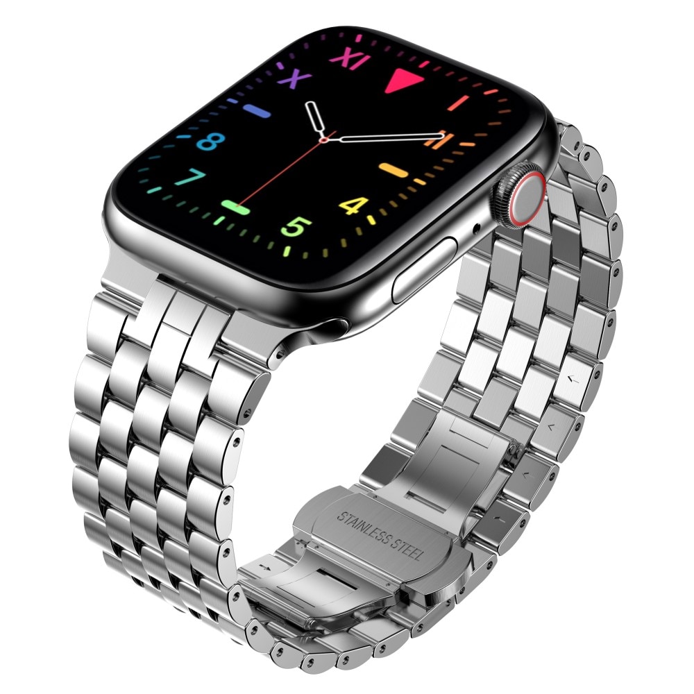 Apple Watch 45mm Series 8 Business Metalen Armband zilver