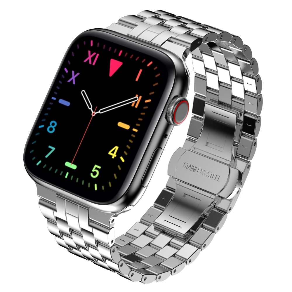 Apple Watch SE 44mm Business Metalen Armband zilver