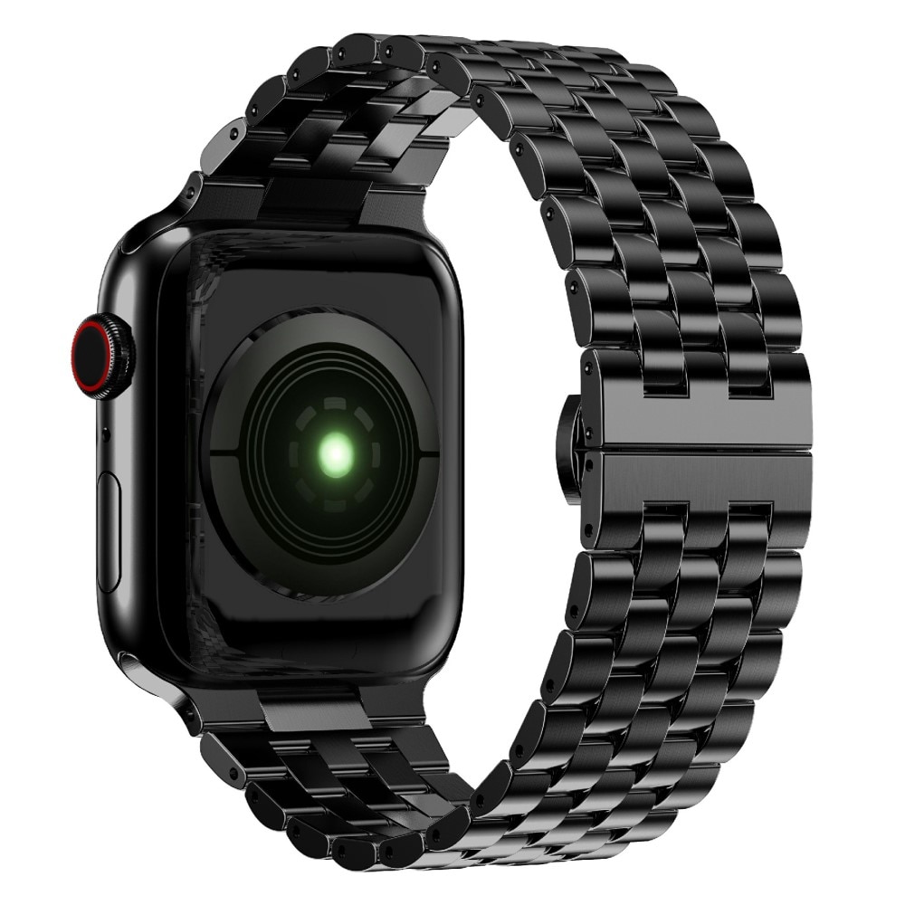 Apple Watch 45mm Series 9 Business Metalen Armband zwart