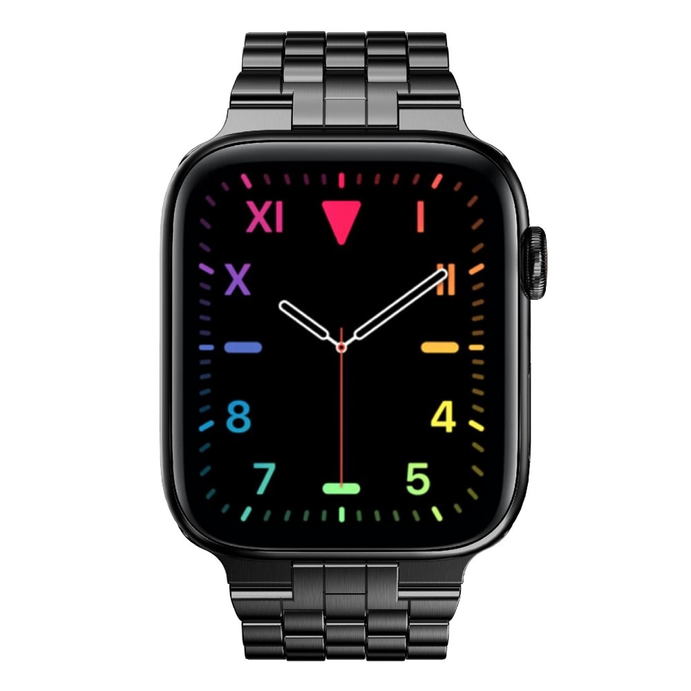 Apple Watch 45mm Series 7 Business Metalen Armband zwart