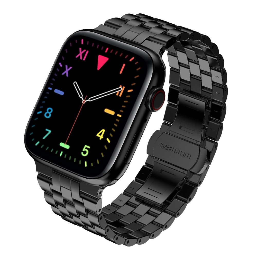 Apple Watch 45mm Series 8 Business Metalen Armband zwart