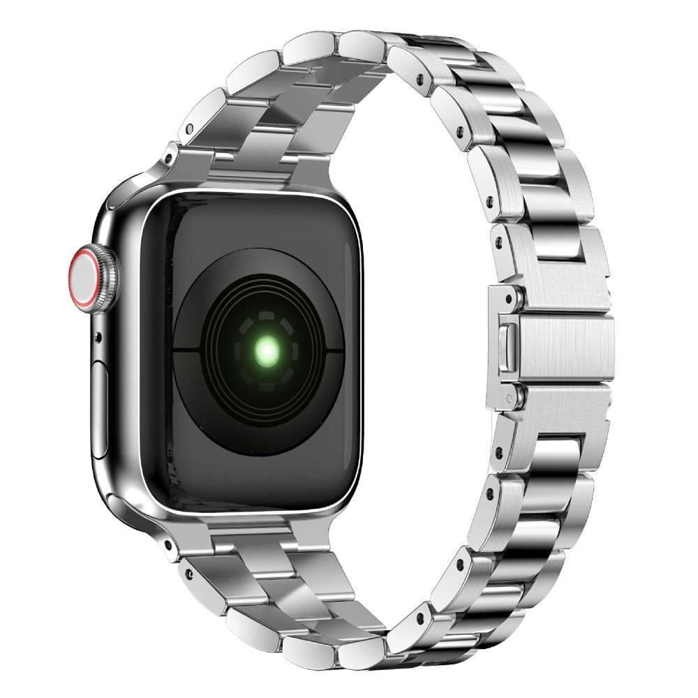Apple Watch Ultra 49mm Slim Metalen Armband zilver