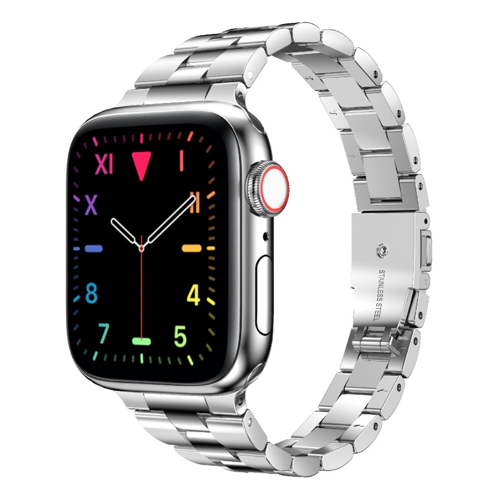 Apple Watch SE 40mm Slim Metalen Armband zilver