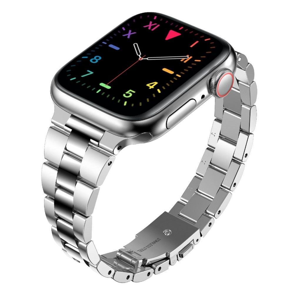 Apple Watch Ultra 49mm Slim Metalen Armband zilver