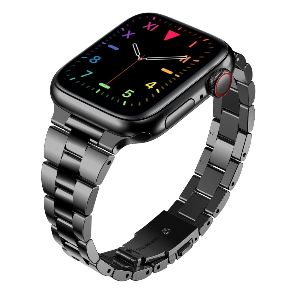 Apple Watch 45mm Series 8 Slim Metalen Armband Zwart