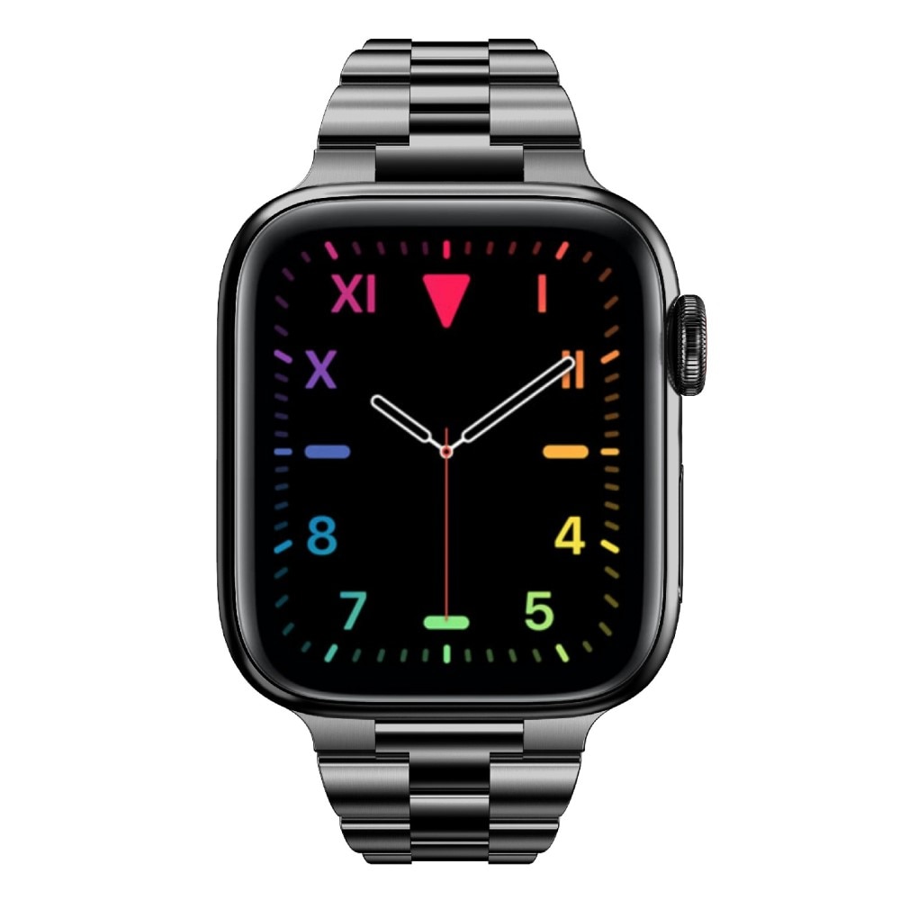 Apple Watch 45mm Series 8 Slim Metalen Armband Zwart