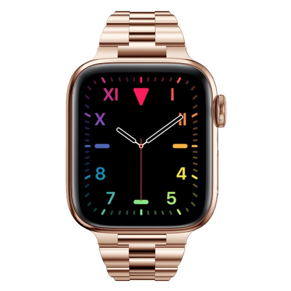 Apple Watch SE 44mm Slim Metalen Armband rosé goud