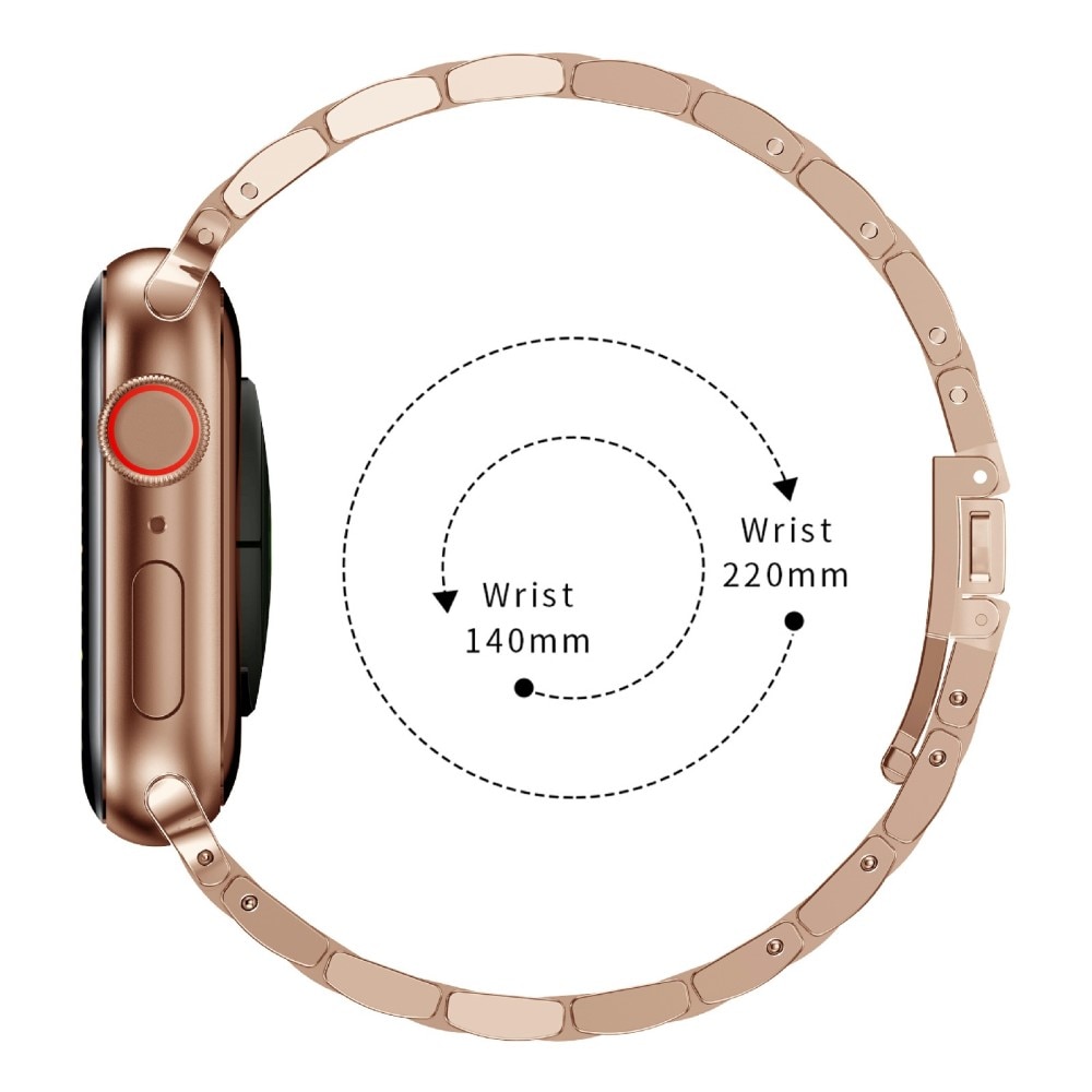Apple Watch 45mm Series 7 Slim Metalen Armband rosé goud