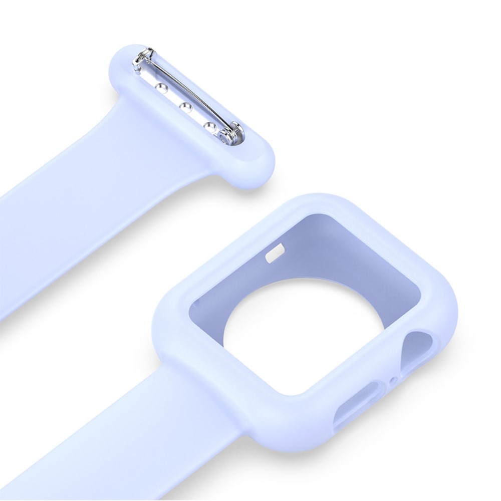Apple Watch 45mm Series 8 Bandje Verpleegstershorloge lichtblauw