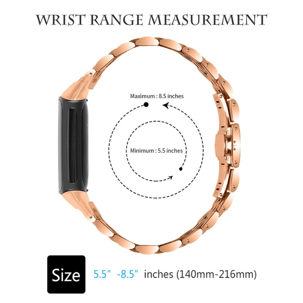 Fitbit Charge 6 Stainless Steel Bracelet Rose Gold
