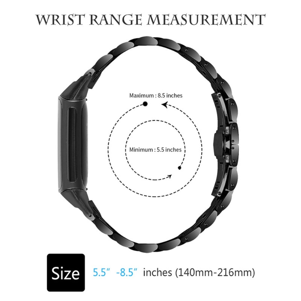 Fitbit Charge 6 Stainless Steel Bracelet Zwart