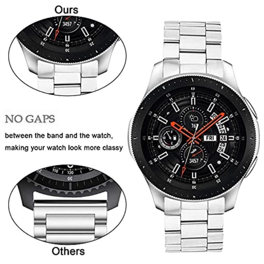Samsung Galaxy Watch 46mm Full Fit Metalen Armband Zilver