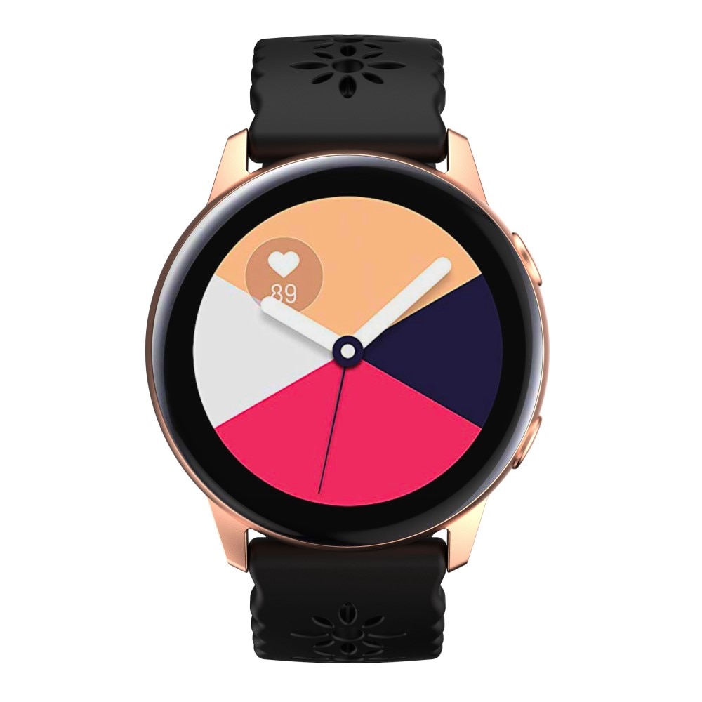 Samsung Galaxy Watch 4 40mm Siliconen bandje Blossom Zwart