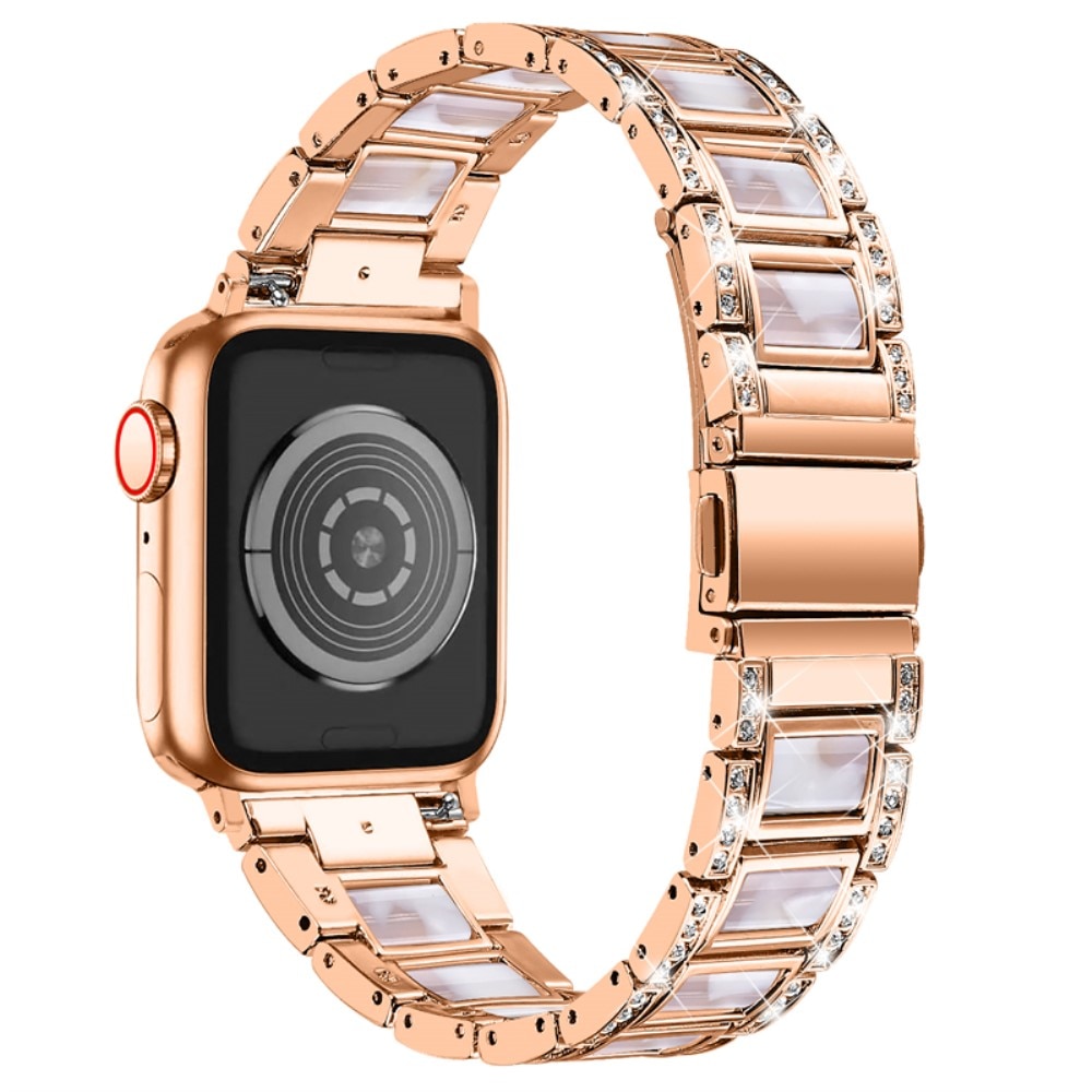 Apple Watch 41mm Series 8 Diamond Bracelet Roze parel