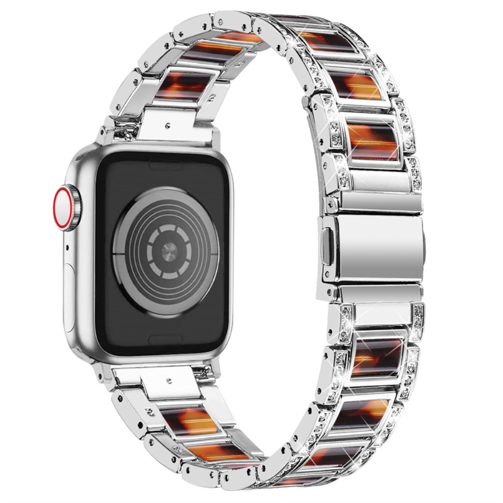 Apple Watch 41mm Series 8 Diamond Bracelet Silver Coffee
