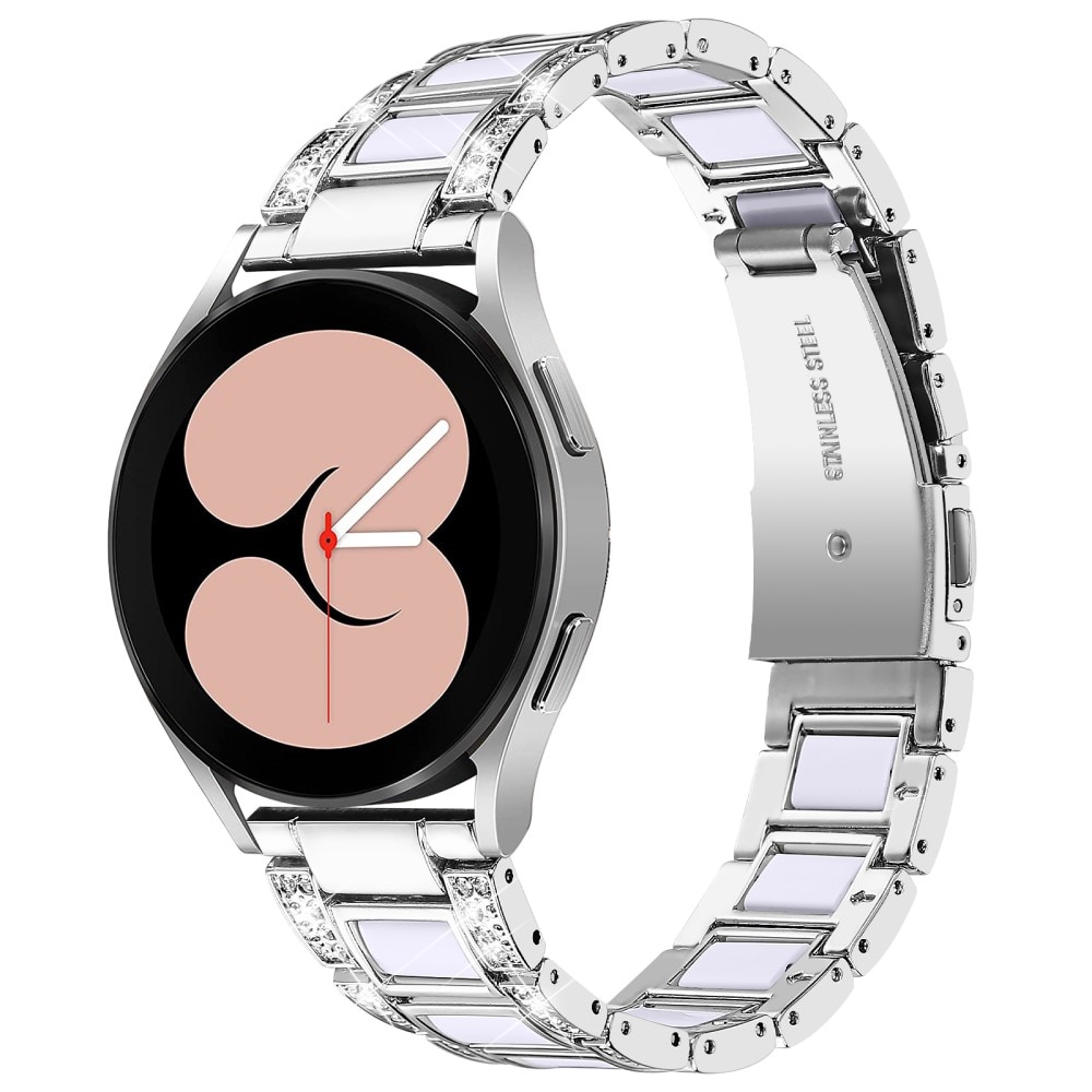 Samsung Galaxy Watch 4 40/42/44/46 Diamond Bracelet Silver Snow