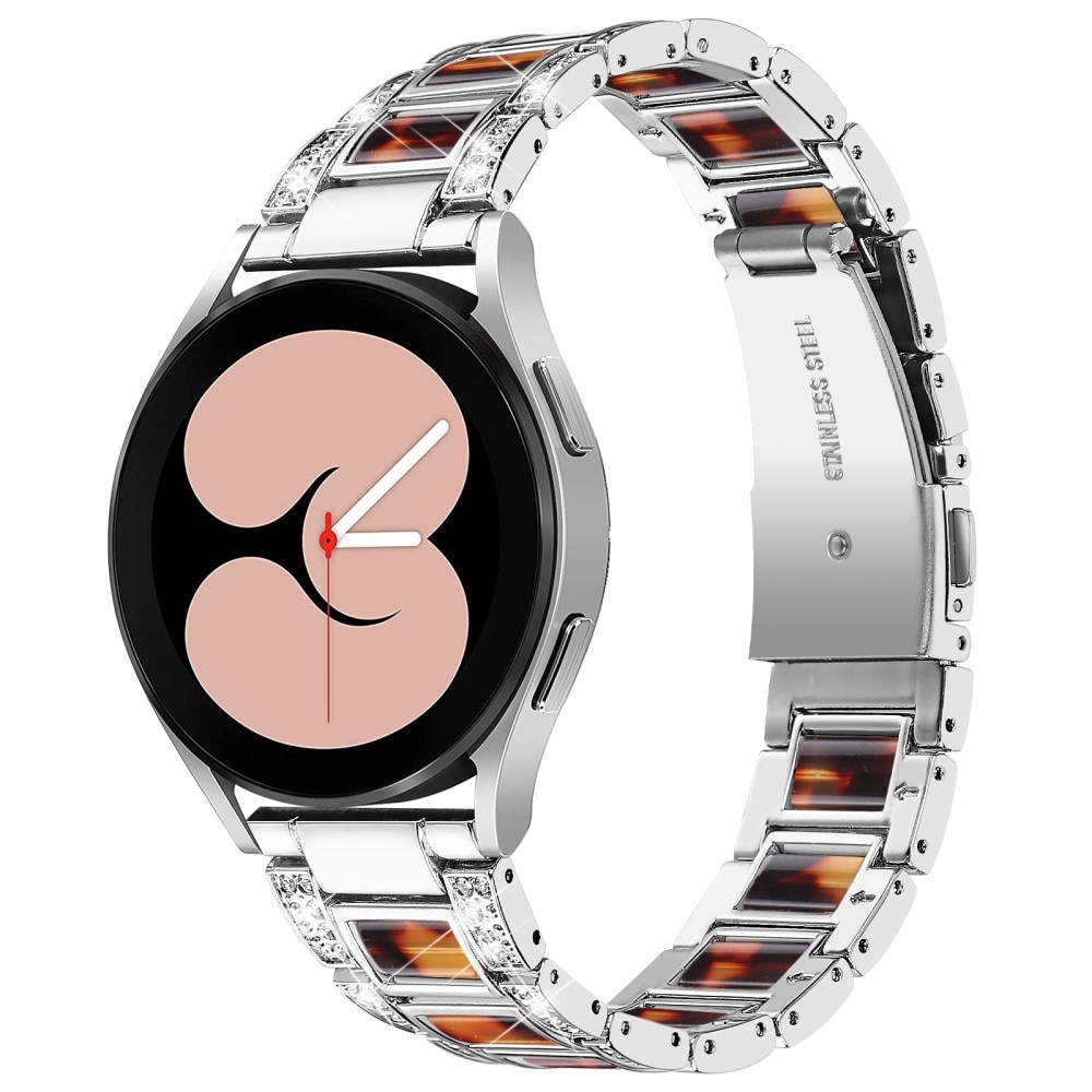 Samsung Galaxy Watch 4 40/42/44/46 Diamond Bracelet Silver Coffee