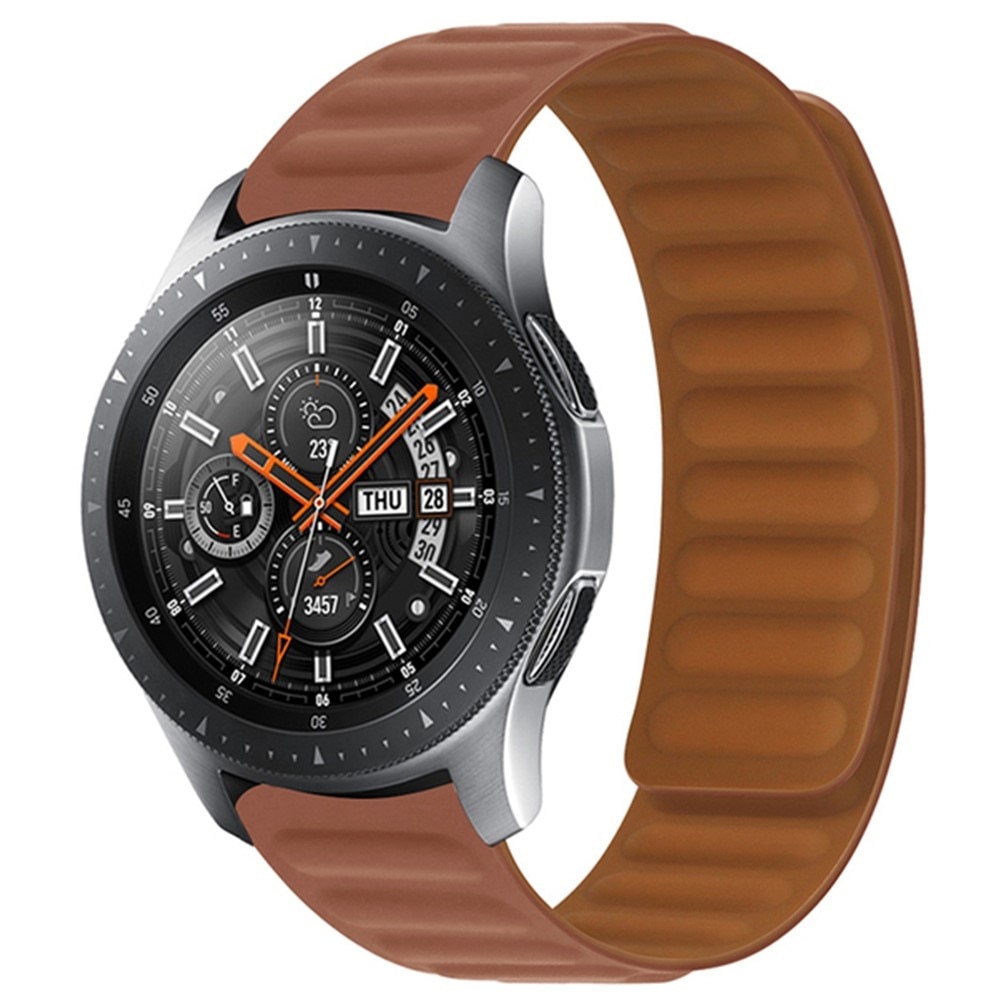 Samsung Galaxy Watch 46mm Magnetische siliconen bandje Bruin