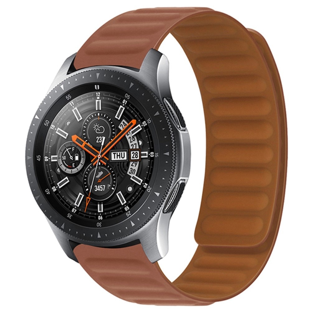 Samsung Galaxy Watch 46mm Magnetisch siliconen bandje Bruin