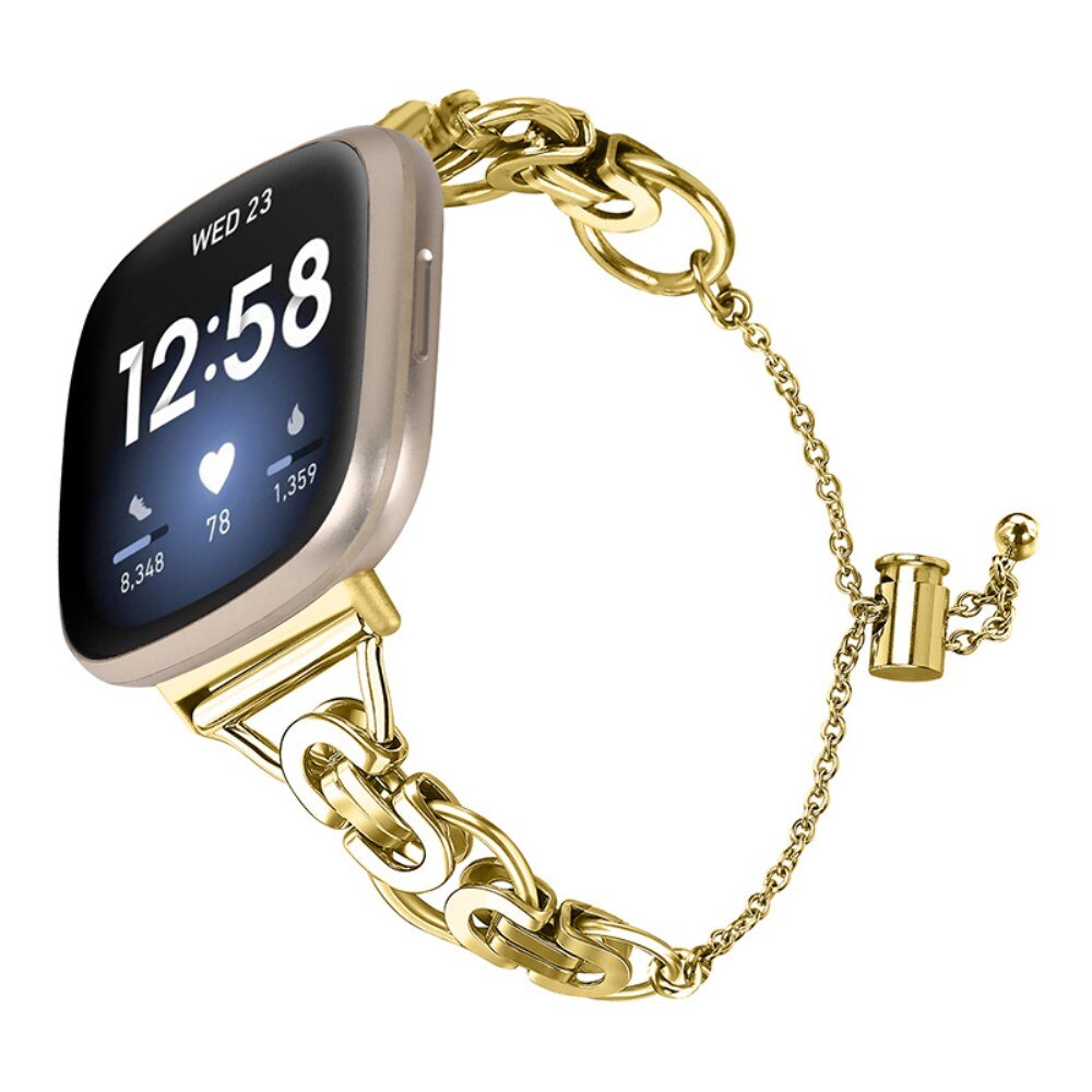 Fitbit Versa 3 Sense Circles Chain Bracelet Gold koop online